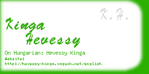 kinga hevessy business card